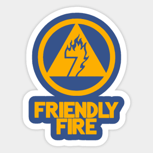 friendly fire Sticker